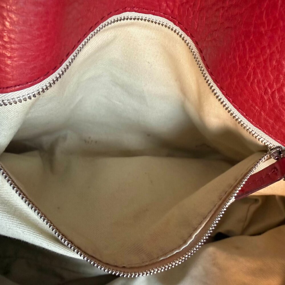 CHLOE l Authentic Red Leather PADDINGTON l Shopper Tote Handbag - Picture 12 of 12